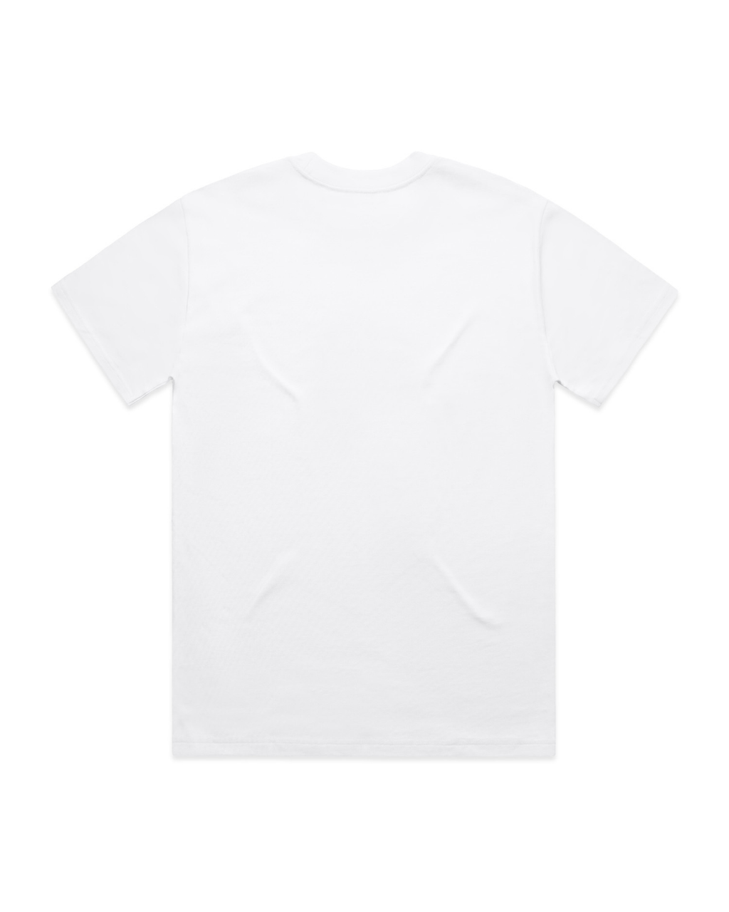 white staple tee